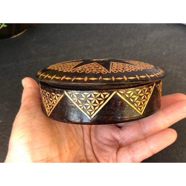 Decorative Wood Box With Lid For Sale - Image 10 of 13