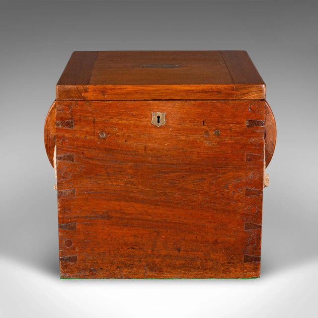 Victorian 1880's Antique Walnut Storage Box For Sale - Image 3 of 10