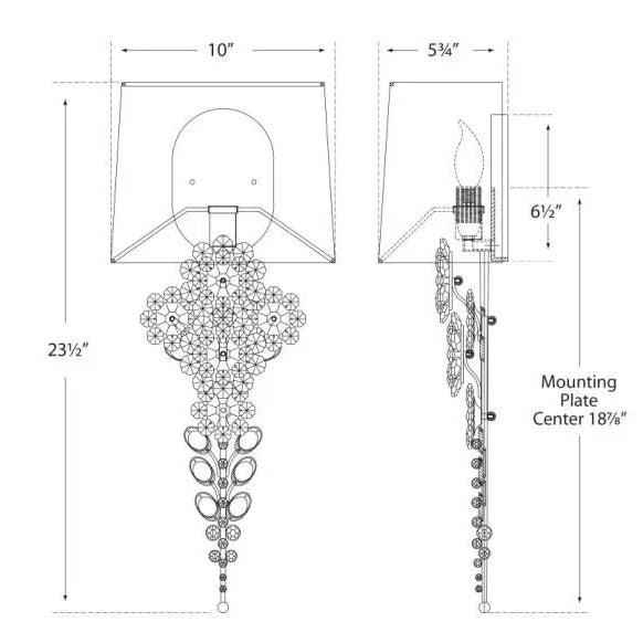 Traditional AERIN for Visual Comfort Signature Claret Tail Sconce in Gild with Linen Shade For Sale - Image 3 of 3