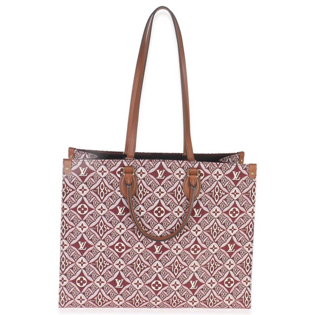 Red Bordeaux Jacquard Canvas Since 1854 Onthego GM For Sale - Image 8 of 9
