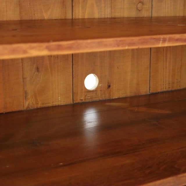 Oversized Antique Oak Roll Front Bookcase Circa 1920 For Sale - Image 10 of 15