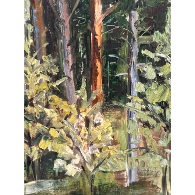 Ann‑cathrine Tine Lundkvist, Forest Landscape, 1975, Oil Painting on Canvas, Framed For Sale - Image 6 of 15