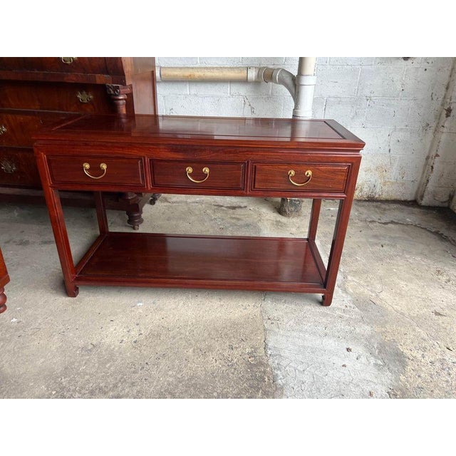 Mid 20th Century Vintage Ming Style Solid Rosewood Server or Console Table. For Sale - Image 5 of 10