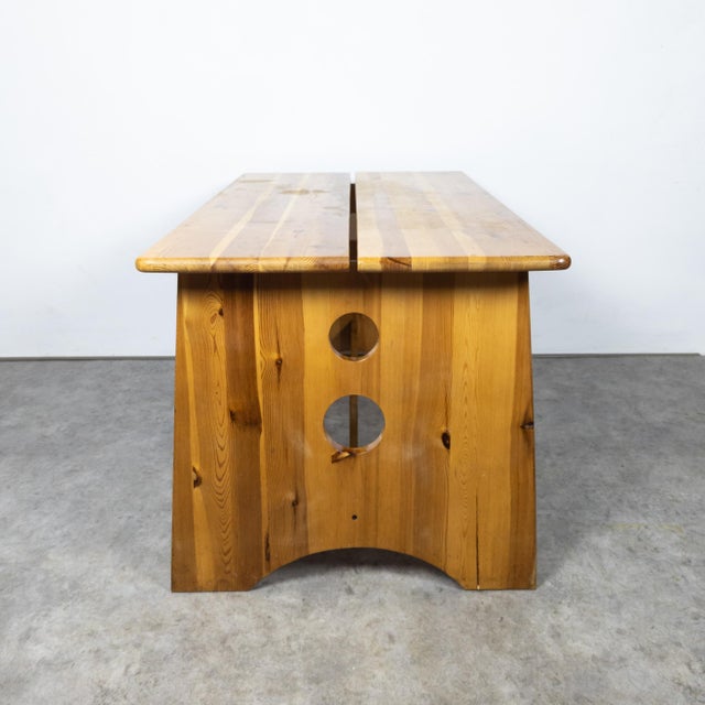 1970s Sculptural Dining Set in Pine by Gilbert Marklund for Furusnickarn Ab, 1970s, Set of 3 For Sale - Image 5 of 18