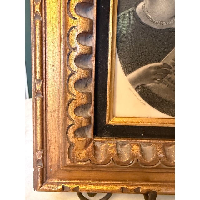 The Duet Antique Porcelain Lithophane by James Sant and Francis Holl, Carved Giltwood Frame, Ca. 1860s For Sale - Image 9 of 15