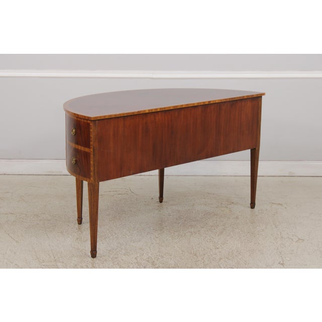 Maitland Smith Flame Mahogany Banded Demilune Sideboard For Sale - Image 17 of 18