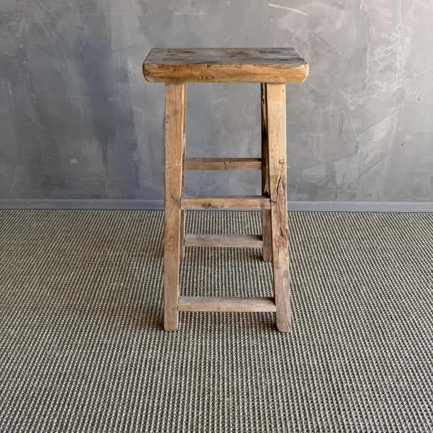 1950s 1950s Vintage Elm Wood Pedestal Organic Modern Style For Sale - Image 5 of 7