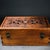 Wood Openwork Carved Hardwood Chest, Chinoiserie Floral Scroll Jewelry & Scent Box For Sale - Image 7 of 8