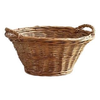 Small Mid-20th Century Rustic Farmhouse Basket For Sale