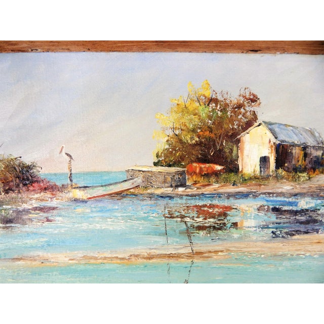 Florida Keys "Channel Cut" Oil Painting by Jo Hipler, Framed For Sale In Orlando - Image 6 of 12