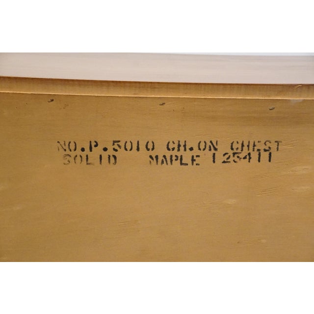 High End Vintage Solid Hard Rock Maple Colonial Early American 33" Chest on Chest 5010 For Sale - Image 11 of 11