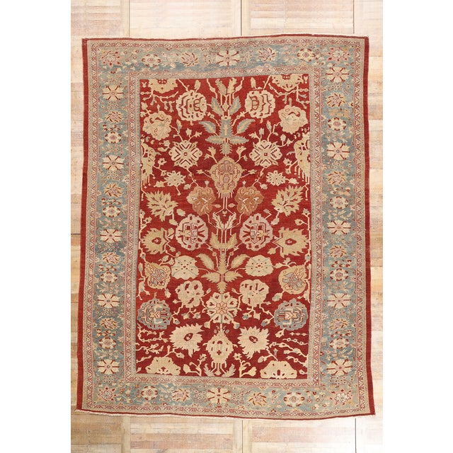 Late 19th Century Persian Sultanabad Rug, 10'04 X 13'07 For Sale - Image 10 of 10
