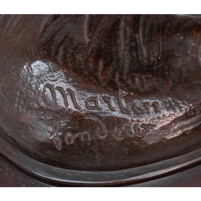 Henri Lechesne "Heron and Monkey" Patinated Bronze For Sale In New York - Image 6 of 6