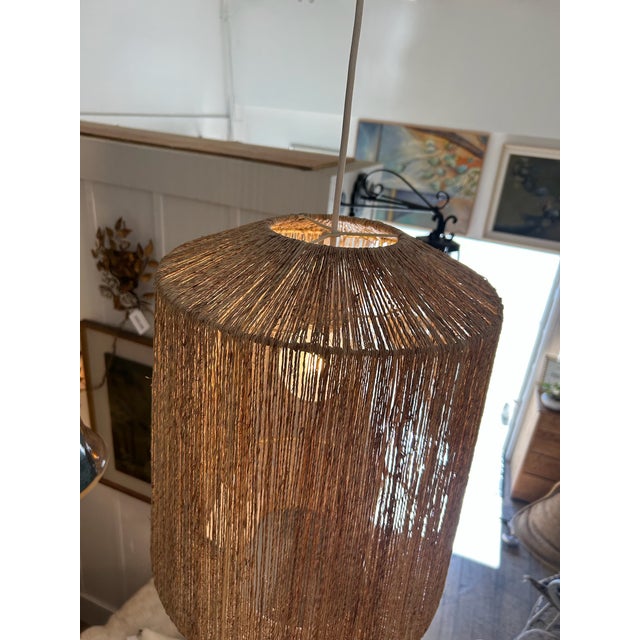 Late 20th Century Woven Drum Pendant For Sale - Image 4 of 6