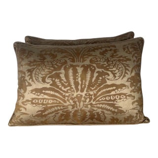 Pair of Fortuny Style Textile Pillows For Sale
