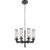 Kelly Wearstler for Visual Comfort Signature Liaison Single Tier Chandelier in Bronze with Crackle Glass For Sale