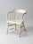 Antique White Painted Windsor Captain's Chair With Spindle Back For Sale - Image 4 of 16