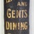 Rare to Market Civil War Era Metal Sign Advertising "Ladies and Gents Dinning Room" in Black & Gold For Sale In New York - Image 6 of 11