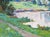 1970s Antique River Landscape Oil Painting – Ukrainian Soviet Art, 1975 49.5-69.5 For Sale - Image 5 of 6