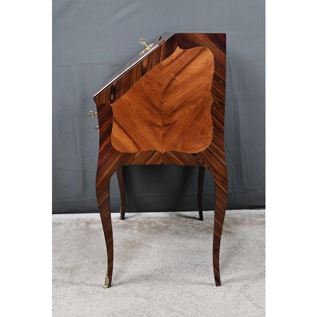 Brown 18th Century Louis XV Slant-Front Marquetry Desk For Sale - Image 8 of 16