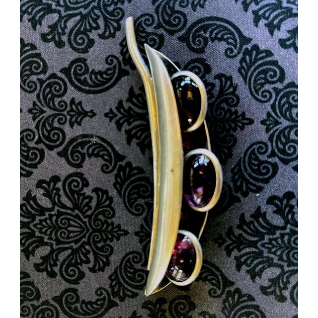 Mid-Century Modern Mexican Sterling Silver Brooch Antonio Pineda For Sale - Image 3 of 8