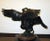 Contemporary Veryl Goodnight "Confrontation" Two Canada Geese Fighting Bronze Sculpture on Marble and Wood Base, 1984 For Sale - Image 3 of 7