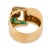 1940s Retro Diamond Emerald 18k Rose Gold Ring, Size 4 For Sale In Los Angeles - Image 6 of 6