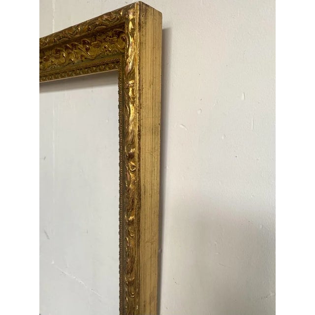 Boho Chic Bohemian Wooden Golden Frame For Sale - Image 3 of 6