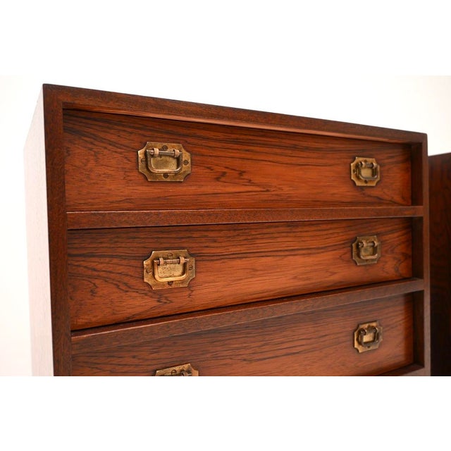 Vintage Danish Bedside Chests by Henning Korch for Silkeborg, 1960s, Set of 2 For Sale - Image 12 of 13