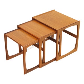 Mid Century Quadrille Nesting Side Tables Attributed to G Plan For Sale