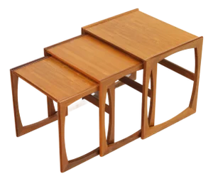 Mid Century Quadrille Nesting Side Tables Attributed to G Plan