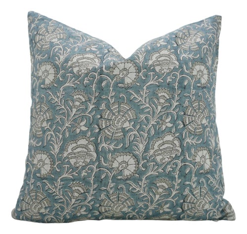 Handcrafted Cushion Cover 14x14 Inch Traditional Block Print Pure