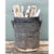 Charcoal Vintage Patinated Wood Bucket For Sale - Image 8 of 12