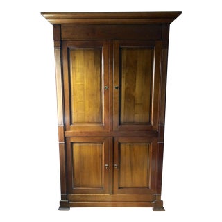 French Carved Wooden Wardrobe/Media Cabinet For Sale