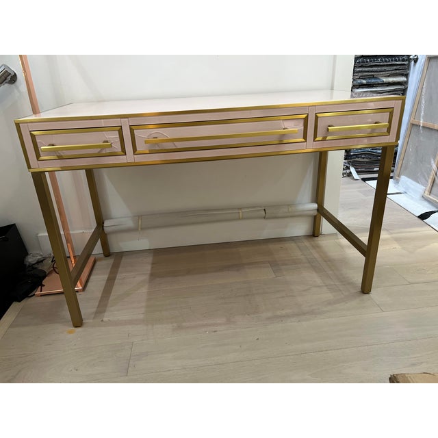 Contemporary Arden Pink Vanity For Sale - Image 3 of 7