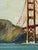 Vintage California Golden Gate Bridge Miniature Oil Painting by Jean Bowler, C. 1980 For Sale - Image 10 of 18