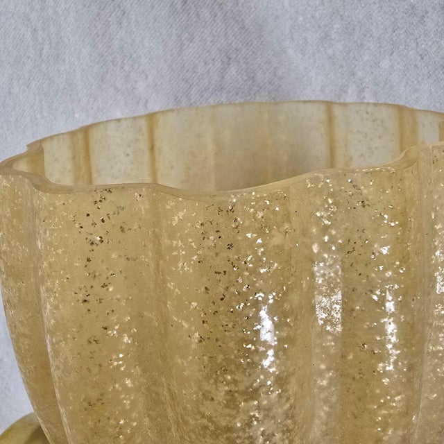 1990s Olive Green and Amber Murano Glass Sconces - a Pair For Sale - Image 9 of 13
