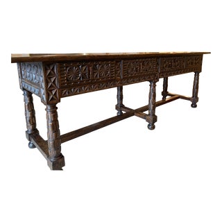 Formations Carved Spanish Console For Sale