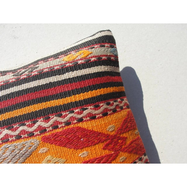 Contemporary Pillow Cover Made From Kilim Rug For Sale - Image 4 of 6