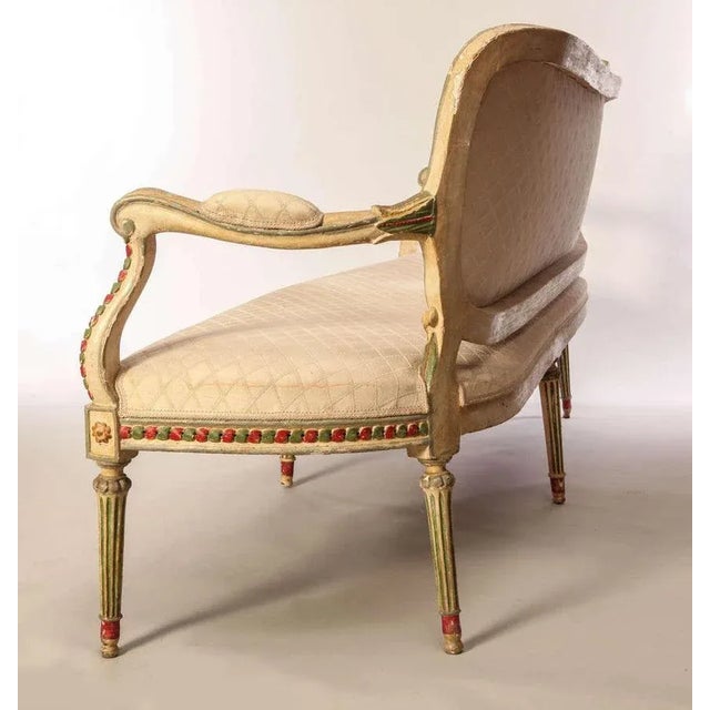 Gold 18th Century North Italian Painted Sofa For Sale - Image 8 of 9