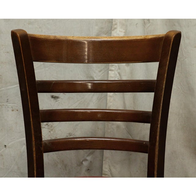 Mid 20th Century Pair of Chairs With Red Seats For Sale - Image 5 of 8
