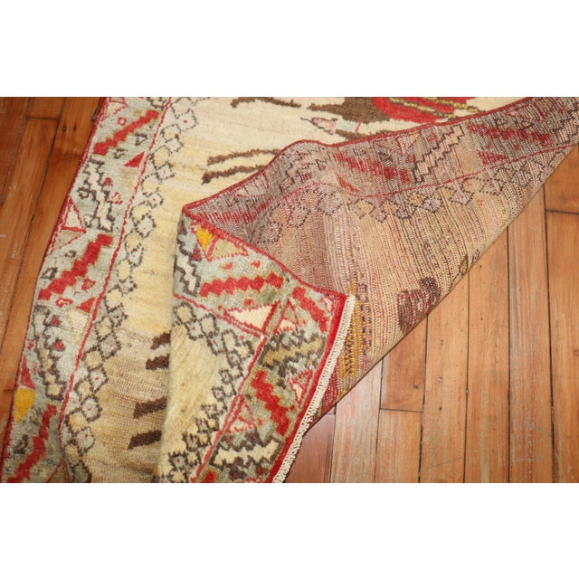 Mid 20th Century Vintage Camel Donkey Anatolian Pictorial Rug - 2'9" x 4'9" For Sale - Image 5 of 8