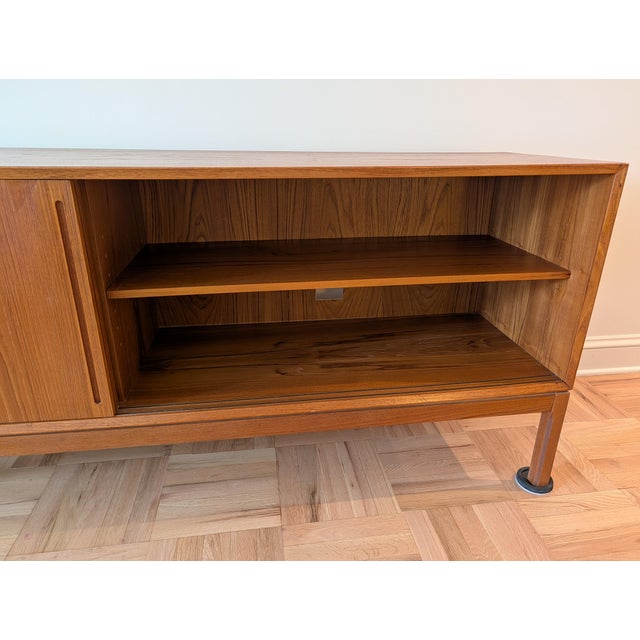 Gorgeous Mid-Century Danish Teak Credenza Attributed to Aksel Kjersgaard For Sale In New York - Image 6 of 18