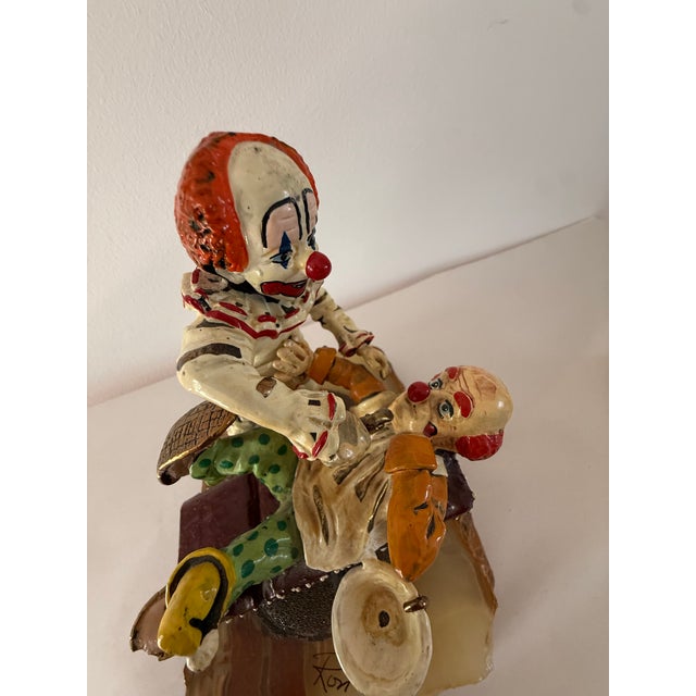 A Pair of Signed Ron Lee Dental Clown Figurines For Sale - Image 4 of 12