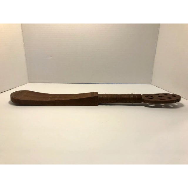 RARE Hand Carved Wooden Suriname Laundry Beater made by Maroon People Aprox. dimensions: 18 1/2" Very good original...
