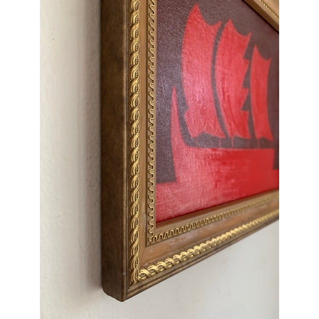 Traditional Contemporary Impressionist Style Seascape Painting on Canvas, Framed For Sale - Image 3 of 4