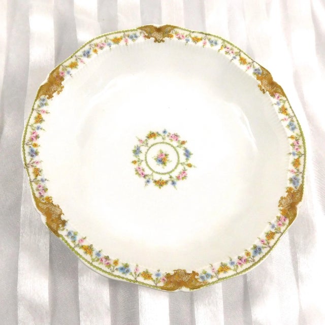 This is a set of six Theodore Haviland coupe Soup or Cereal Bowls in pattern Schleiger 630-2 from 1903. They are white...