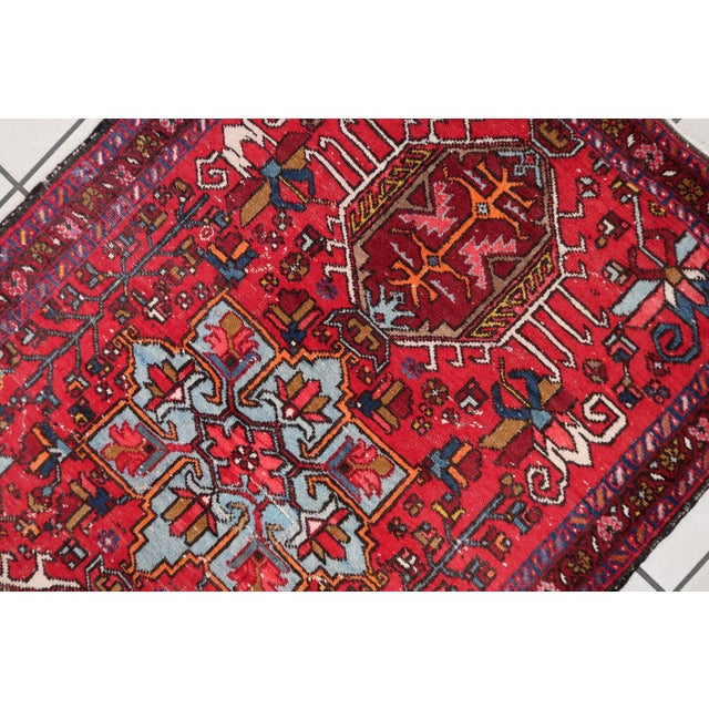 1920s, Handmade Antique Persian Karajeh Rug 2.9' X 4.6' For Sale - Image 11 of 12