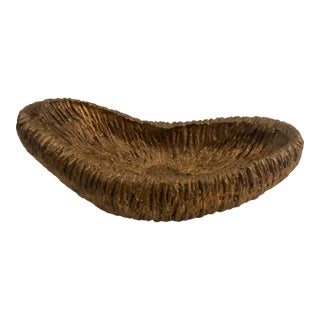 1950s Gold Brutalist Style Decorative Bowl For Sale