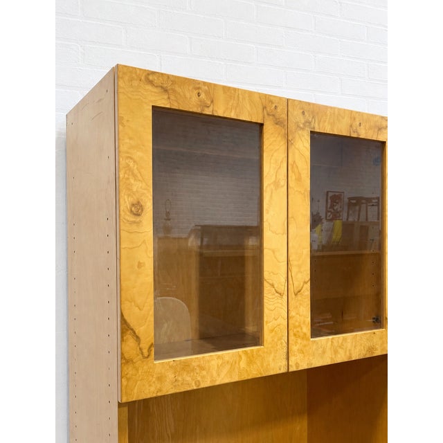 Mid Century Modern Burl Wood Bar Cabinet | Vintage Display Cabinet | Liquor Cabinet, C. 1970’s For Sale - Image 9 of 13